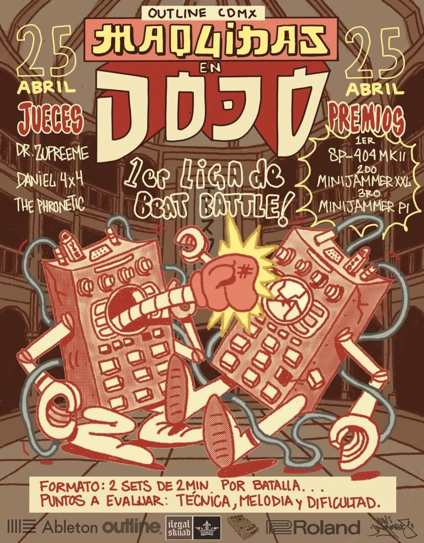 Máquinas en Dojo — cartel